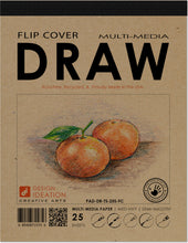 FLIP COVER Sketch Pad : Multi Media DRAWING Pad for Pencil, Ink, Marker, Charcoal and Watercolor Paints. (8.5" x 11")