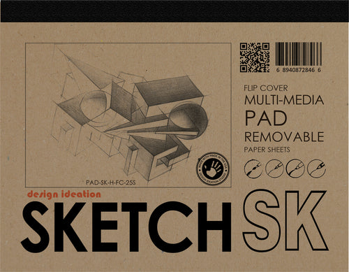 FLIP COVER Sketch Pad : Sketch Pad for Pencil, Ink, Marker, Charcoal and Watercolor Paints. (11