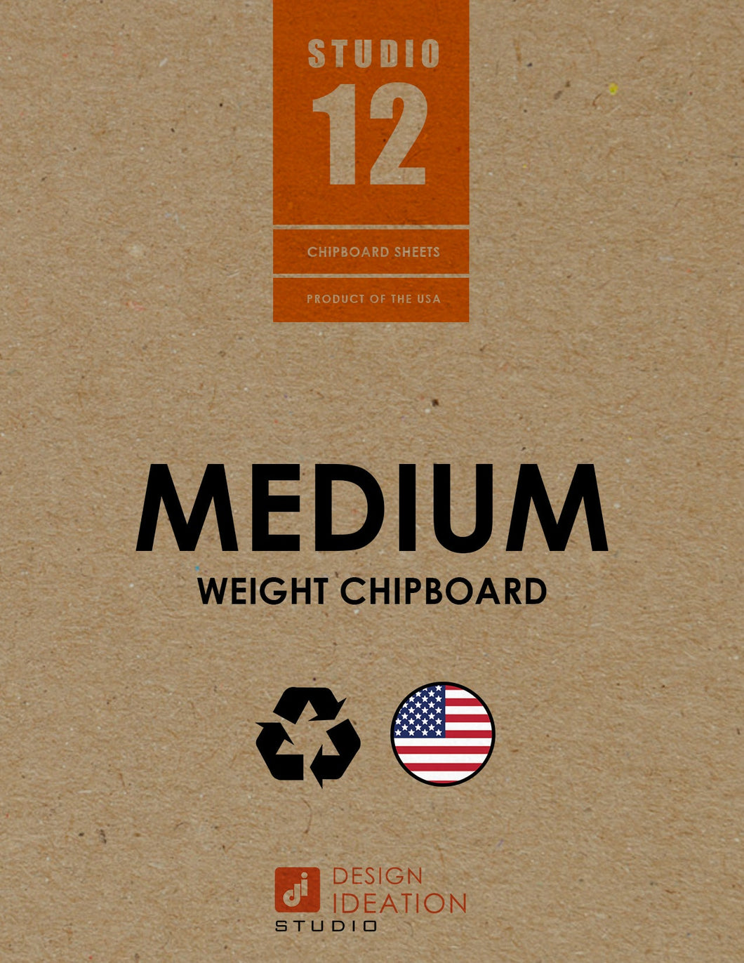 MEDIUM Chipboard Sheets. Economy Pack. STUDIO 12 brand. (11