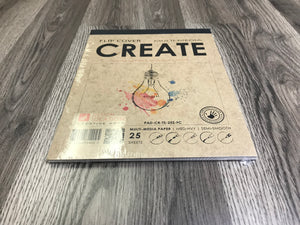 CREATE FLIP COVER Pad. Removable Sheet. Multi-Media. (8.5" x 11")